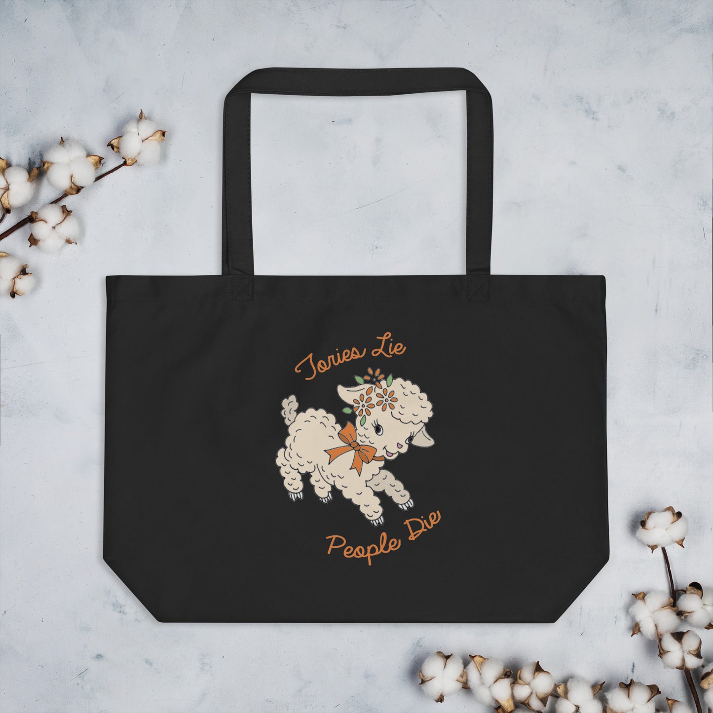 Large organic tote bag