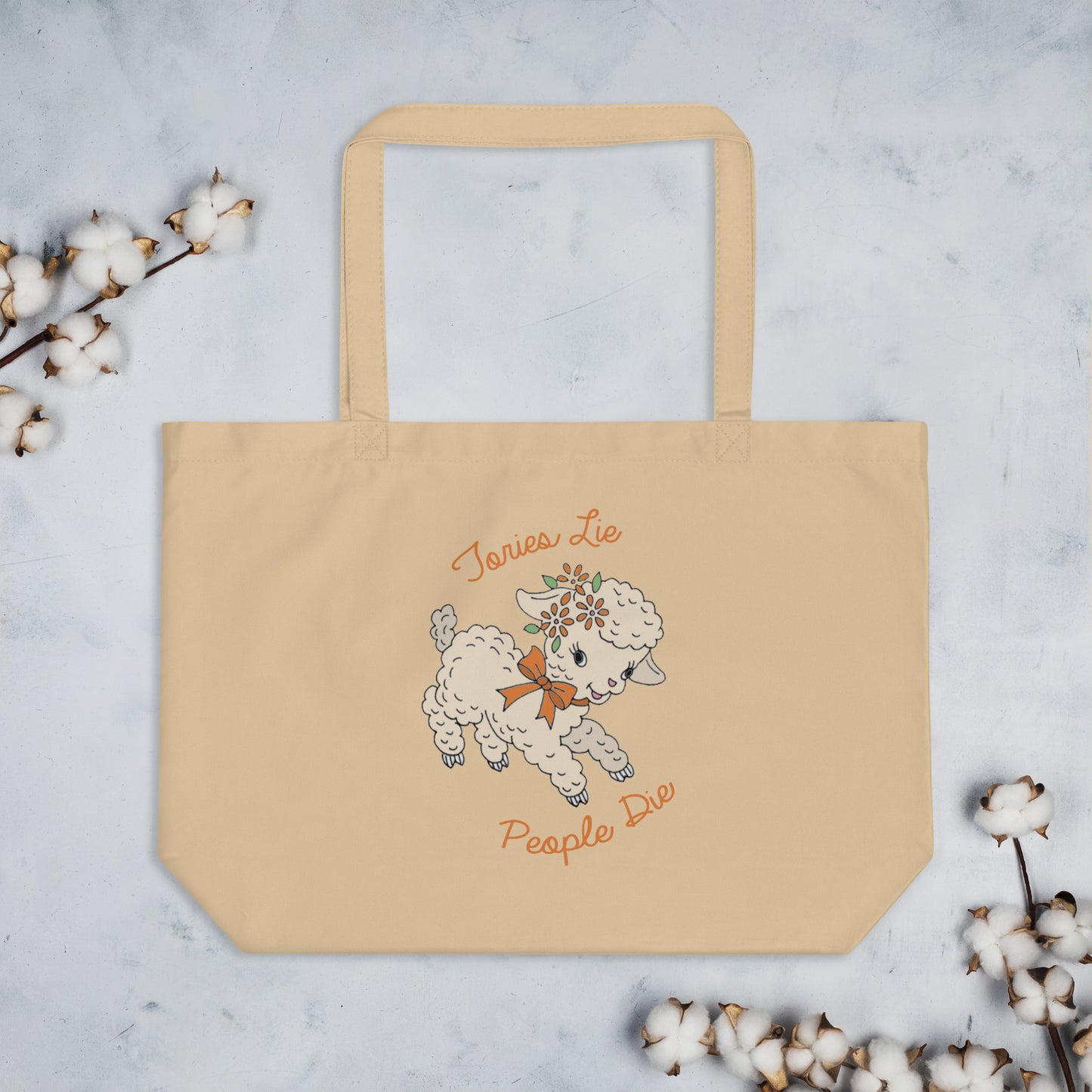 Goldenfux Lamb Large organic tote bag